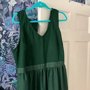 ModCloth twofer green dress with sash